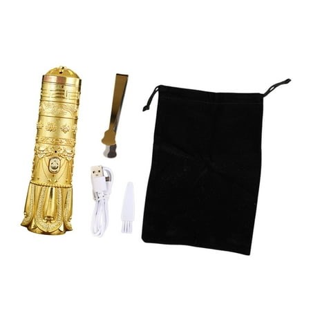 Luzkey Electric Incense Burner Portable Burner Tabletop Centerpiece Housewarming Gift Incense Stand Electronic Censer for Study Room Gold - Walmart.ca