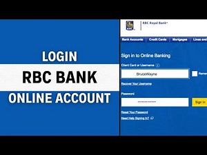 RBC ONLINE BANKING SIGN IN Tutorial Video | RBC Royal Bank Login