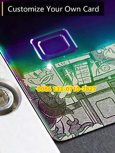 Custom engraving business bank card refurbished metal credit card by laser engraving machine
