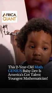 5.1K views · 3.7K reactions | This 2 yrs old Math GENIUS Baby Dev was the focus of the show on America's Got Talent, as he quickly solved complex mathematical problems with ease. His exceptional abilities left the judges in awe, and the audience was amazed at the level of knowledge and understanding he displayed at such a young age. | Africa Giant | Facebook