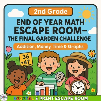 2nd Grade End of Year Math Escape Room – The Final Garden Challenge
