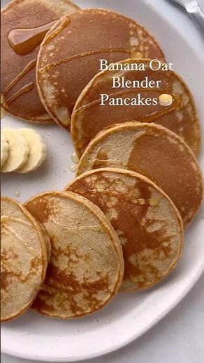 Healthy Banana Oat Pancakes | No Flour No Sugar | 3-Ingredient High Protein Breakfast in 5 Minutes🥞