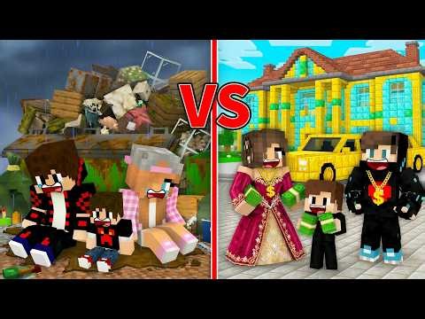 فلم ماين كرافت : عائلة الطفل الفقير ضد عائلة الطفل الغني !!؟ 🔥😱