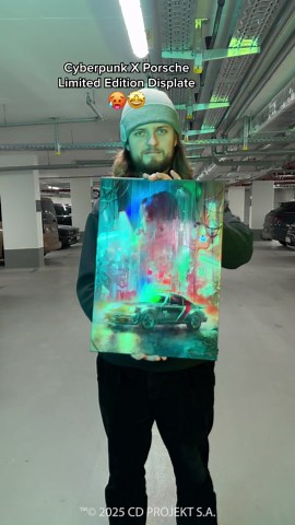 Officially licensed art from Cyberpunk 2077 and Porsche. Only 2000 copies, get one while you can!
