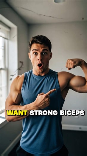 “Don’t Scroll! Build Strong Biceps at Home in Just 20 Seconds 💪🔥” #eassyworkout