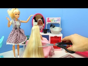 Barbie Hair Saloon | Rapunzel New Hair Cut Makeover Doll Play - Fun And Simple