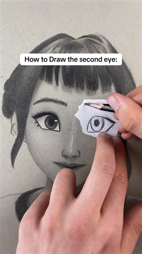 Simple Way To Draw The Second Eye - Stwp By Step #howtodraw #drawingtutorial #asmr #pencildrawing | Franciszek Bielak