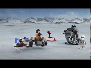 Ski Speeder vs. First Order Walker Microfighters - LEGO Star Wars - 75195 Product Animation