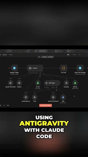 Self-Fixing Workflows: Antigravity & Claude Code Explained! #shorts