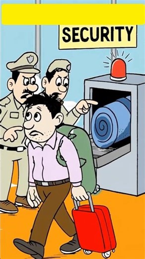 AIRPORT SECURITY Froze When They Saw THIS! 😂✈️🛏️| #shorts