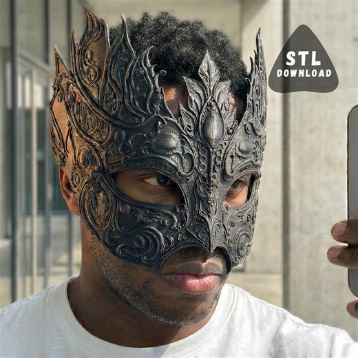 Gothic Masquerade Mask STL File – 3D Printable Cosplay Crown (digital Download) - Etsy