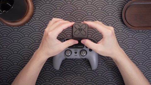 HEXGAMING PHANTOM Pro Controller with 4 Remappable Buttons, 6 Remapping Profiles, 8 Interchangeable Analog Stick, and Adjustable Triggers Compatible with ps5, PC, Mobile - Hall Effect Dream Blue