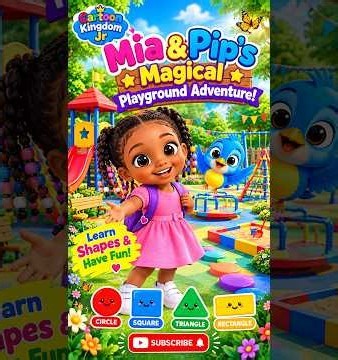 🌈 Mia & Pip’s Magical Playground Adventure! 🛝🐦 | Learn Shapes & Have Fun! #kidssongs #nurseryrhymes