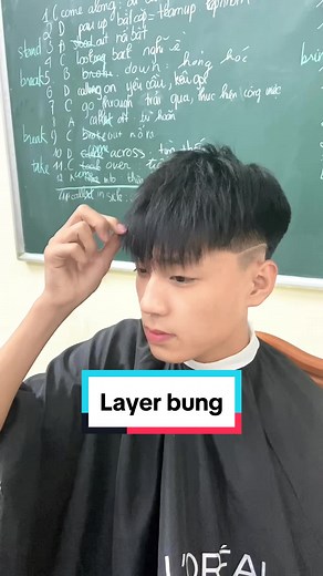 Haircut in school#doihocsinh #đihoccogivui #layerbung #barberinschool
