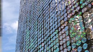 Throwback Thursday: Maximum Upcycling 💿 In 2015, volunteers in Cheongju, South Korea upcycled 489,440 discarded compact discs, creating this spectacular display on the city's abandoned tobacco processing plant. | Guinness World Records