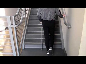 GAIT TRAINING- cane and railing, protected weight bearing