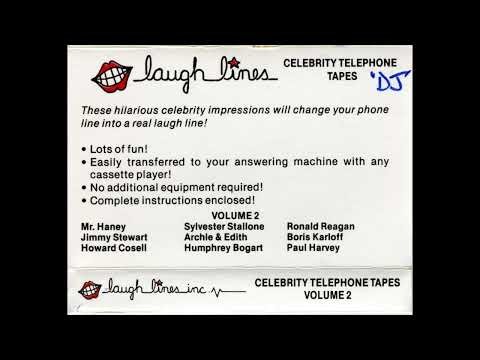 Laugh Lines Celebrity Telephone Tapes Volume 2 answering machine messages cassette 1985