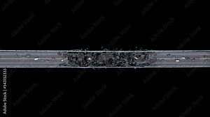 Realistically bridge model(with inner and outer walls, concrete parts, columns, floor levels and bricks) bridge collapsing with dust and debris drag and drop editing software supporting blending modes