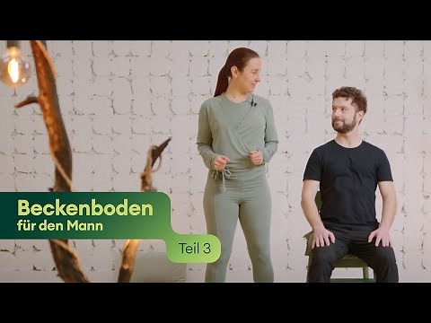 Beckenbodentraining für den Mann - Übung 3: Mit Kissen und Stuhl