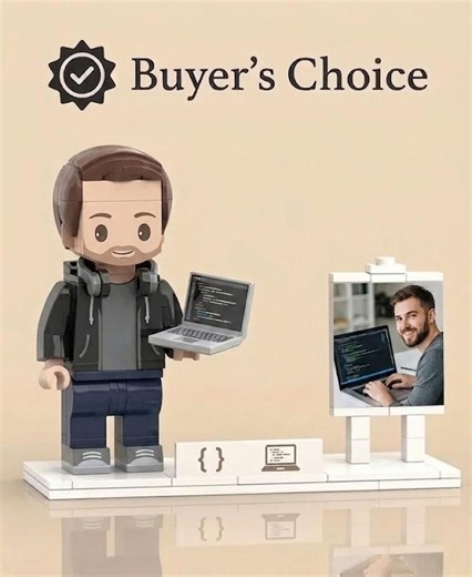 Custom Programmer Brick Figure From Photo, Personalized Developer Figurine, Software Engineer Gift, Coding Gift, Unique Tech Gift - Etsy