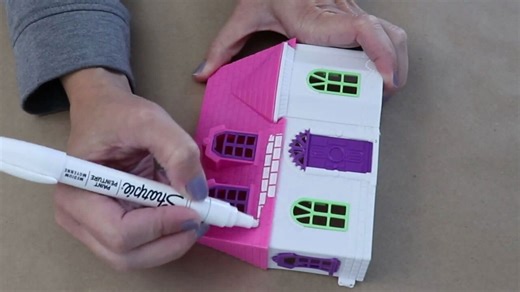 Dollar Tree Doll House Turned Christmas Village