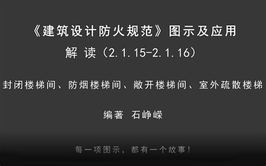 解读2.1.15～2.1.16：封闭楼梯间、防烟楼梯间、敞开楼梯间、室外疏散楼梯！《建筑设计防火规范-图示及应用》