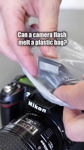 Camera Flash vs Plastic Bag: Can a DSLR Melt Polyethylene?