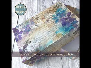 🌸 Tutorial: Craft along with me as I make this pretty ephemera box using a printable box template 🌸