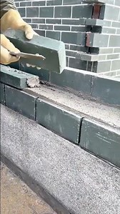 Perfect Brickwork Laying Sleek Black Bricks #popular #viralshorts