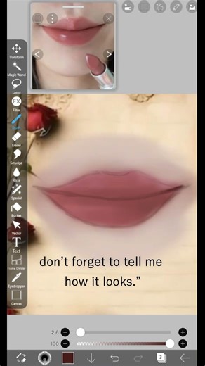 Lip Drawing Again ✍️ | Easy Digital Lips Tutorial