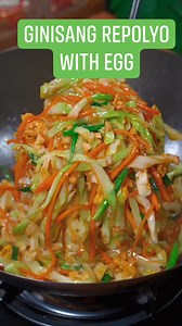 Ginisang repolyo with egg. Simpleng hapunan pero masarap. #ginisangrepolyo #repolyo #cooking #cookingreels #fbreels #followersreels #follower #insight #everyone #friends # | Olivia P. Asuncion