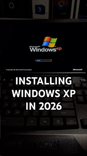 Windows XP in 2026 | Install to First Boot Up #shorts #pc #retro #retropc #os #winxp #windowsxp #sp3