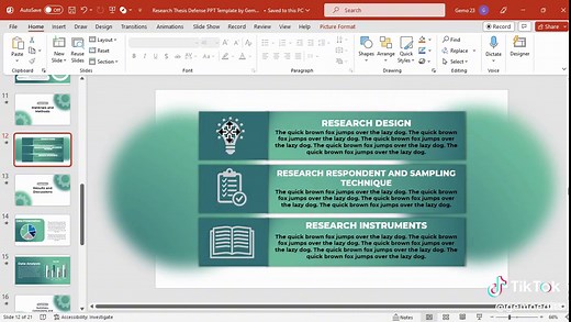Use this PowerPoint template in your next research or thesis presentation 😎💻 #powerpoint #powerpointtutorial #tutorial #design