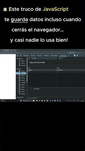 El truco de LocalStorage que TODOS usan mal 😱💾 #shorts