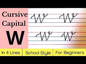 Learn how to write cursive capital W | For Beginners