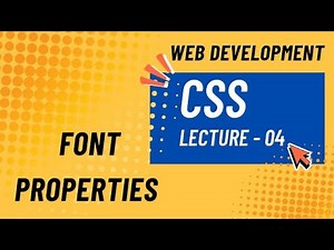 Font Properties in CSS | Font Family, Style, Weight & Size Explained