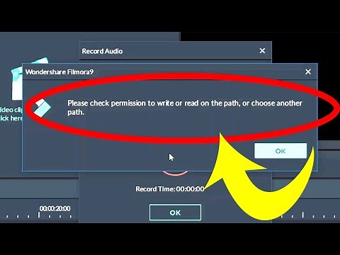 Solved : please check permission to write or read on the path or choose another path #Filmora9