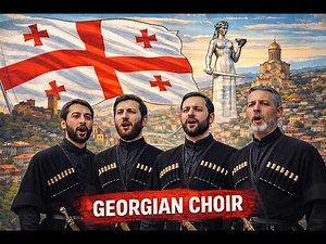 Georgian Folk Songs, Male Choir — Best of Georgia, Tbilisi 4K Drone Music Journey