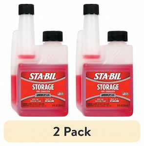 (2 pack) STA-BIL Storage Fuel Stabilizer 8 Oz. Protects Engine from Gum , Varnish , Rust , Corrosion. Treats 20 gallons of fuel.