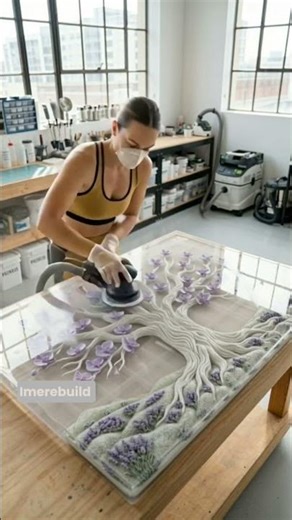 Turned a Sculpted Blossom Tree Into a Glass Table… Unreal Result
