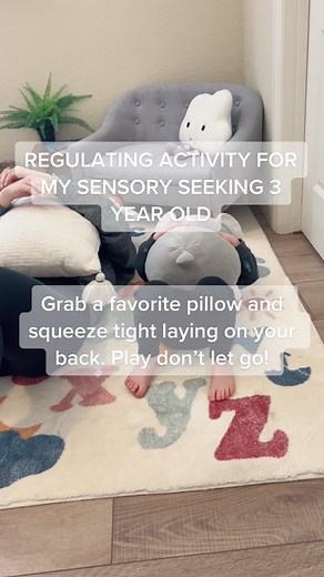 Calming Toddler with Deep Pressure: Squeezing Pillows Technique