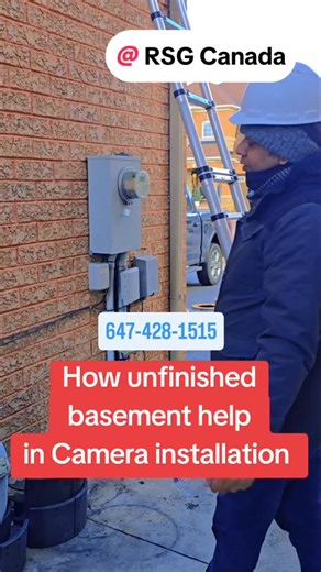 Plan your camera installation when Basement is unfinished #cctvinstallation #unfinished #securitycamera #securitysystem #homesecurity | RSG Canada | Facebook