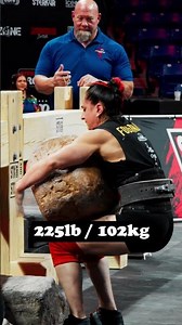 Lightweight strongwoman blitzes through stone run