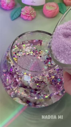 Purple water candle with sand wax & shells | Aesthetic ASMR DIY✨💜