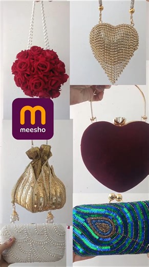 Meesho Handbag Haul💕#meesho #meeshohandbagshaul #clutch #shorts
