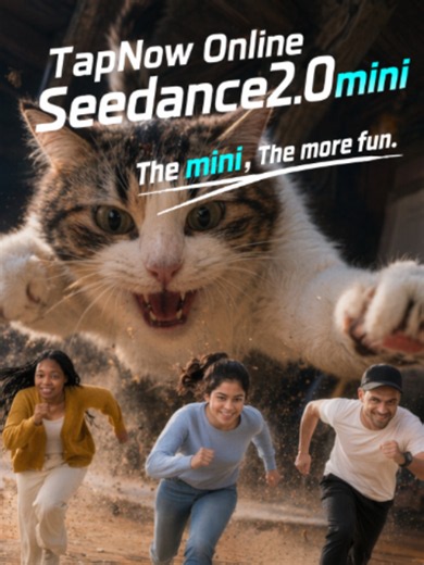 🎬Seedance 2.0 Mini is now on TapNow. A lighter model flow for faster video creation, built to turn quick ideas into cinematic motion. Create scenes with rhythm. Shape shots with clarity. Move from prompt to frame without slowing down your imagination. Go mini. Go faster. Go cinematic. Try Seedance 2.0 Mini now on TapNow. #tapnow #taptv #createinpublic #seedance #taptvarena
