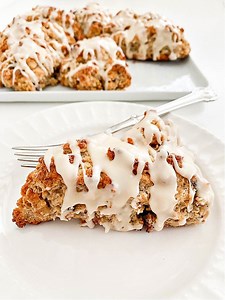 Maple Glazed banana Bread Scones