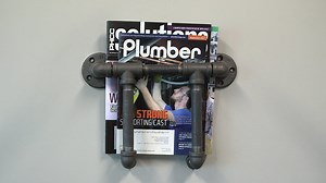 How To: Make a magazine rack out of fittings. Build this exact rack by purchasing our DIY Magazine Rack Package https://www.supplyhouse.com/Bluefin-DIYMAG-DIY-Magazine-Rack-Package Have you ever made anything out of fittings? | SupplyHouse