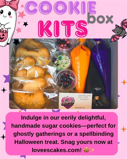 🧁🎃 Bring the Halloween fun home with our DIY Cookie Decorating Kits! 👻 Each box includes everything you need to create your own spooky-sweet masterpieces — no tricks, just treats! 🍬 Perfect for parties, kids, or a cozy night of decorating fun. ✨ Limited boxes available! Check out my product! https://www.loveescakes.com/product-page/halloween-cookie-decorating-kit #DIYCookieKit #HalloweenFun #SpookySweets #LoveEsCakes #HalloweenCookies #DecorateYourOwn #FamilyFun #UtahBakery #CookieDecorating