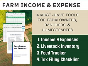 Farm Accounting and Livestock Management Kit Includes Expense Spreadsheet Feed Inventory Tax Filing Checklist and Log Templates for Ranchers - Etsy